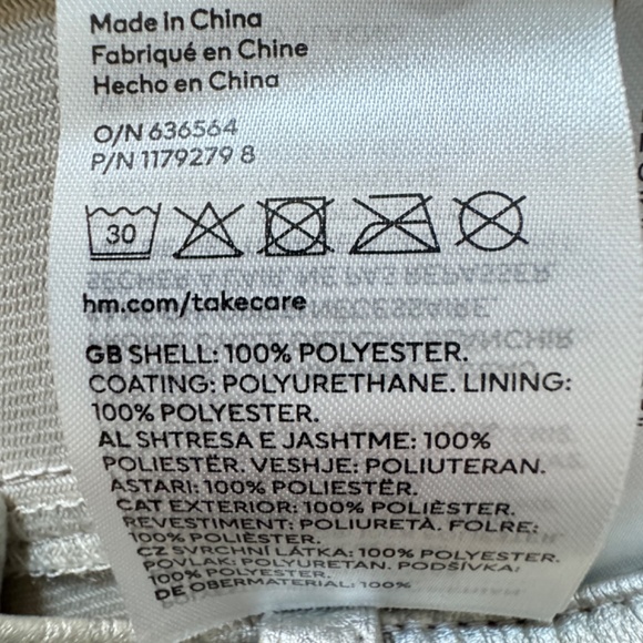 H&M 90's Straight Leg Silver Pants Size 14 30" inseam - Picture 6 of 10